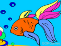 Kid's coloring: Little goldfish Kid's coloring: Little goldfish