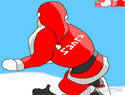 Snowboarding Santa