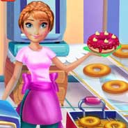 Annie Cooking Donuts